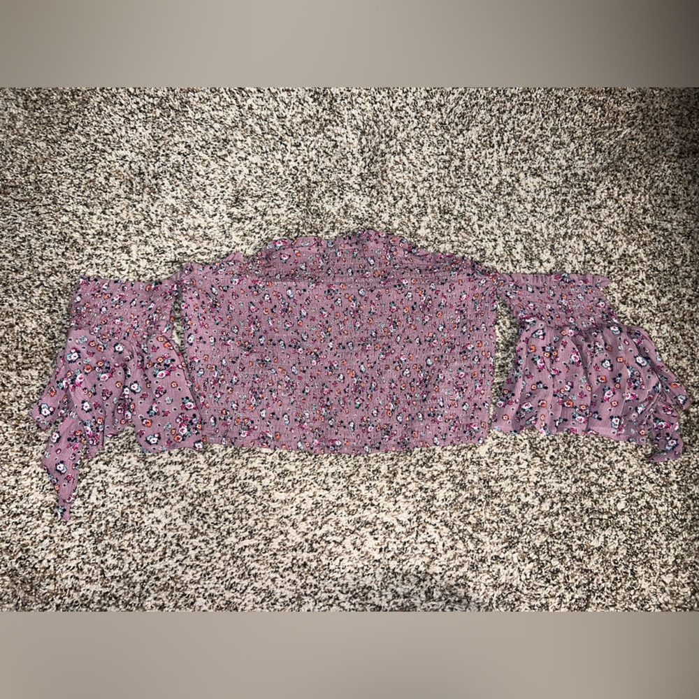 Xhilaration Purple Bandeau Top Textured